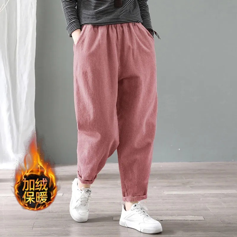 Corduroy Pant Warm - Pantalon sarouel en velours côtelé pour