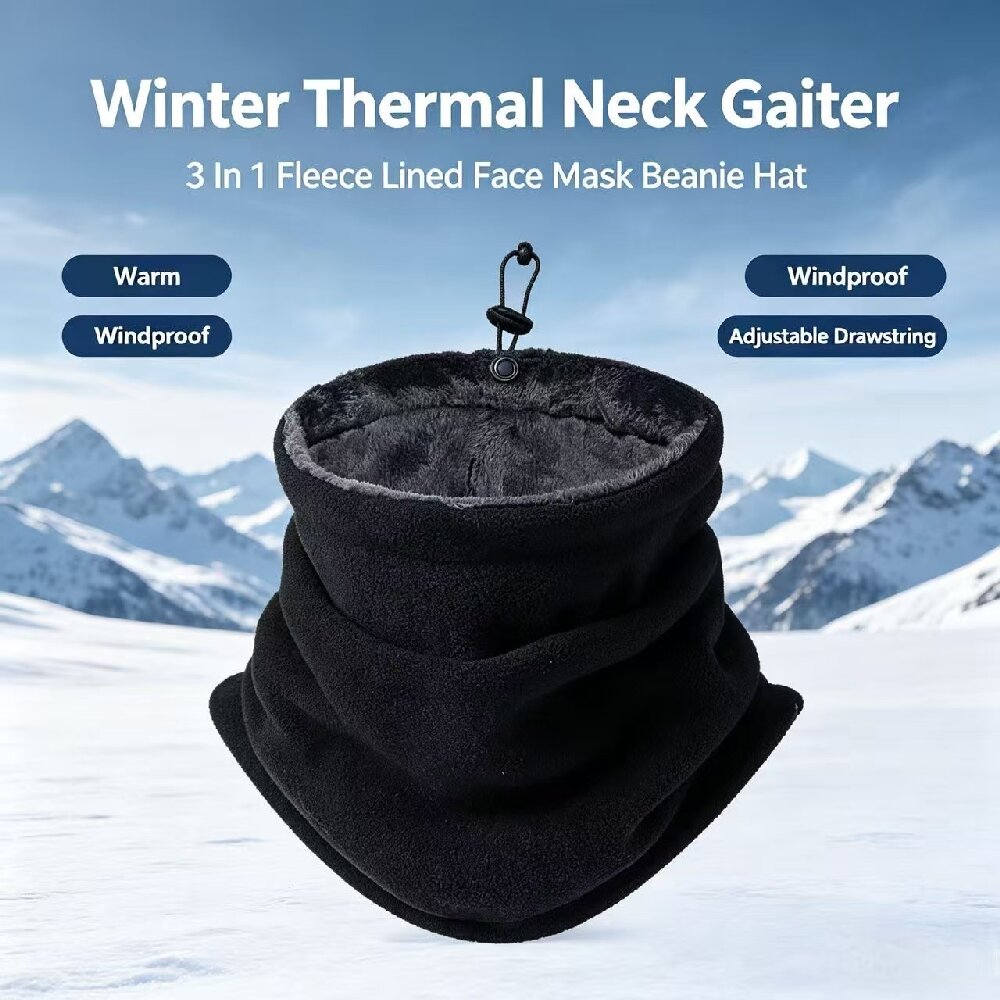 Neck Gaiter Fleece - Masque thermique d'hiver pour moto, homme