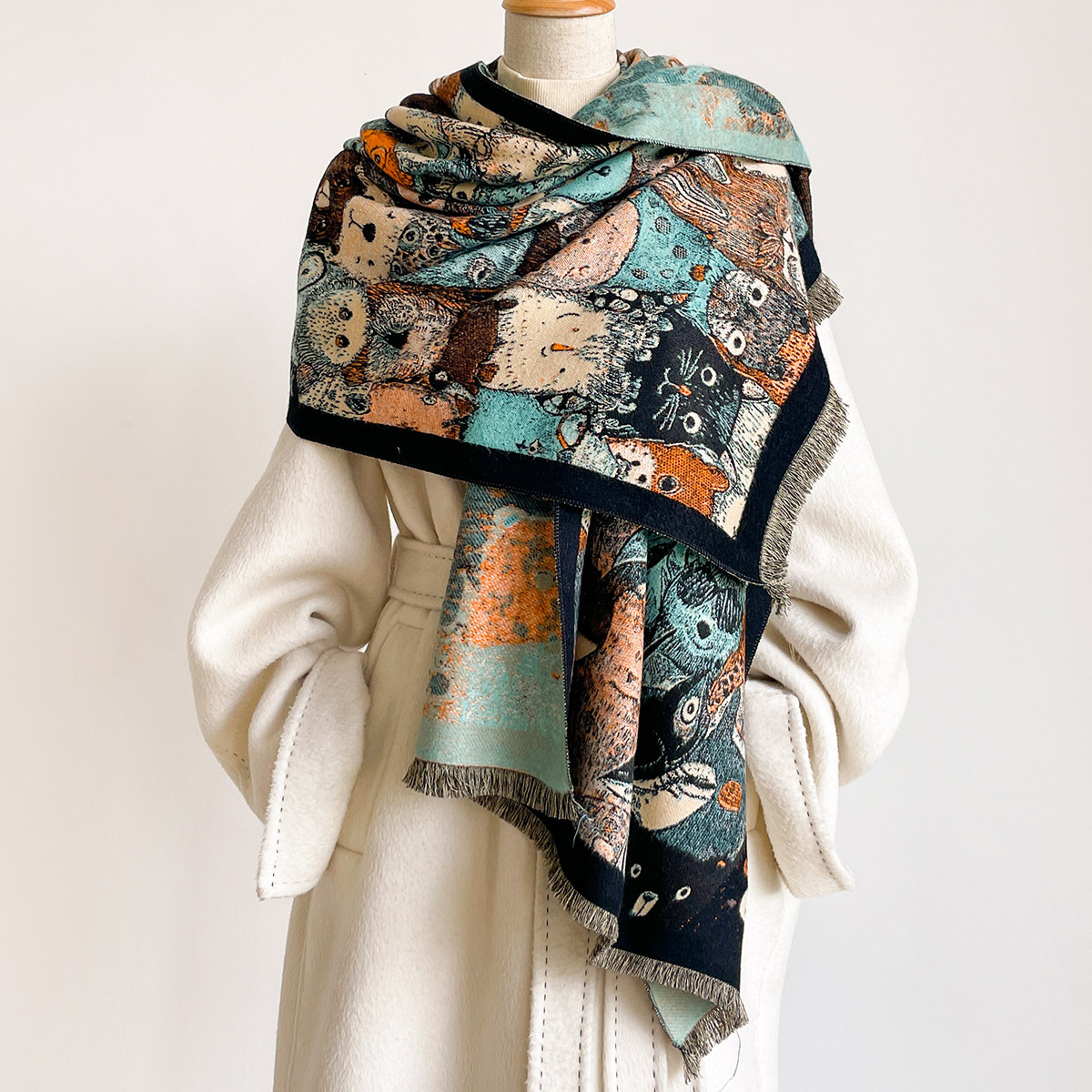 Écharpe en imitation cachemire - Shawl Wrap Winter avis et prix