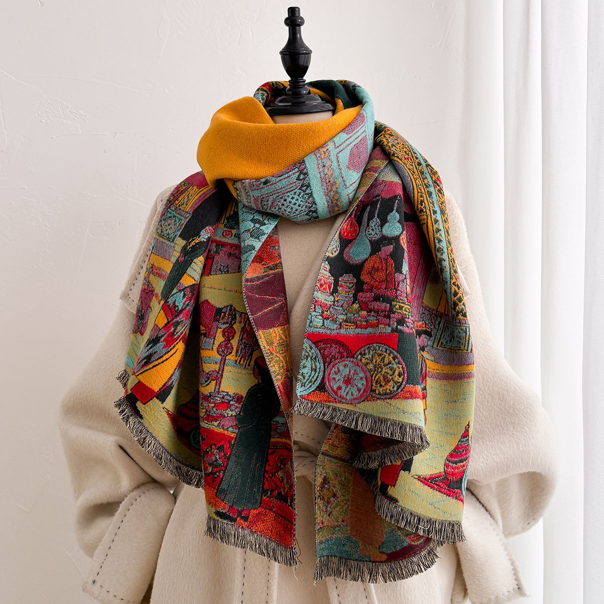 Écharpe en imitation cachemire - Shawl Wrap Winter avis et prix
